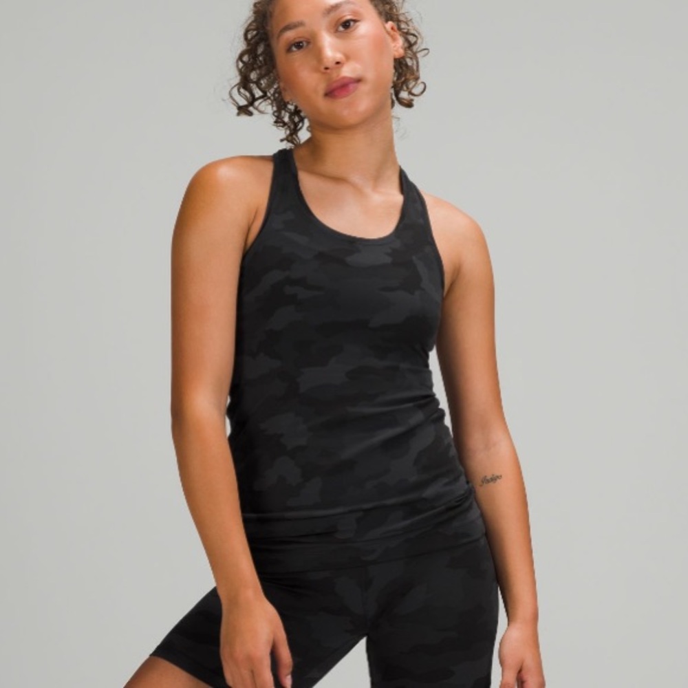 Lululemon Athletica Black Camo Tank Top